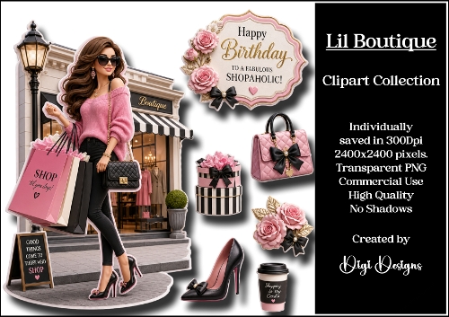 Lil Boutique Clipart Collection PNG 