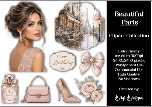 Beautiful Paris Clipart Collection PNG 
