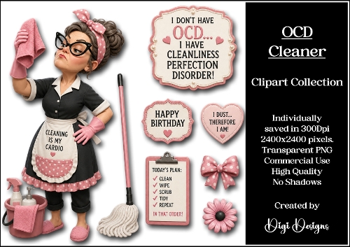 OCD Cleaner Clipart Collection PNG 