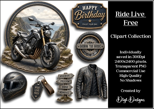 Ride Live Free Clipart Collection PNG 
