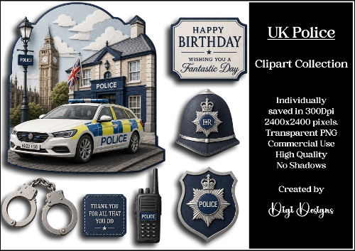  UK Police Clipart Collection PNG 