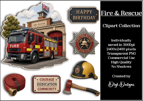 Fire & Rescue Clipart Collection PNG 
