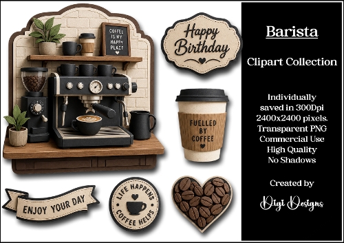 Barista Clipart Collection PNG 