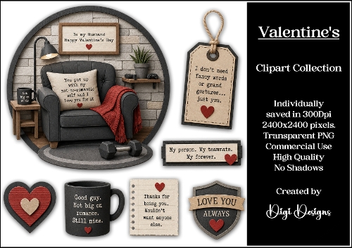 Valentines Clipart Collection PNG  