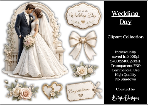 Wdding 1 Clipart Collection PNG  