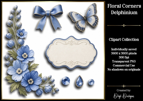 Delphinium 1 Clipart Collection PNG