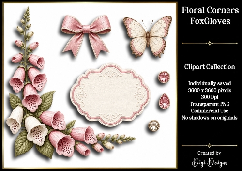 Foxglove 1 Clipart Collection PNG
