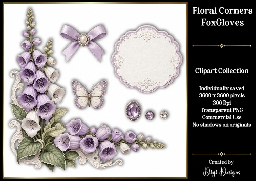 Foxglove 2 Clipart Collection PNG