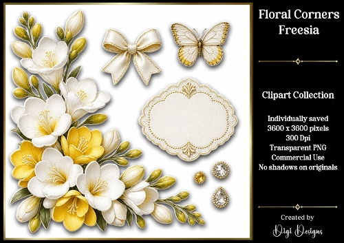 Freesia 2 Clipart Collection PNG