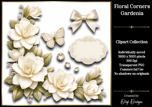 Gardenia 2 Clipart Collection PNG
