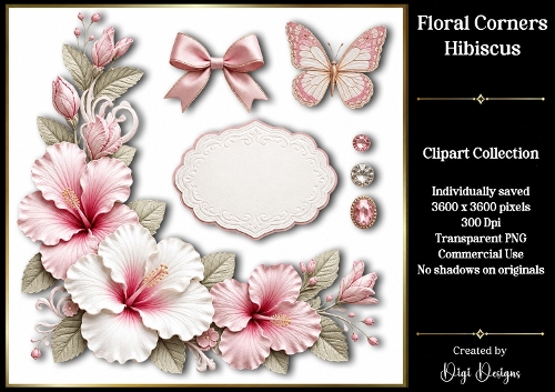 Hibiscus 1 Clipart Collection PNG
