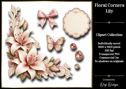 Lily 5 Clipart Collection PNG