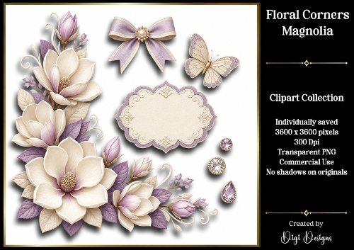 Magnolia 1 Clipart Collection PNG