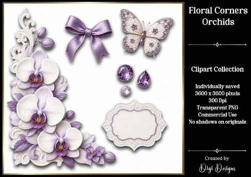 Orchids 2 Clipart Collection PNG