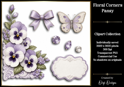 Pansy 2 Clipart Collection PNG