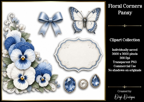 Pansy 3 Clipart Collection PNG