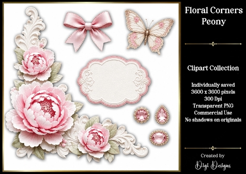 Peony 2 Clipart Collection PNG