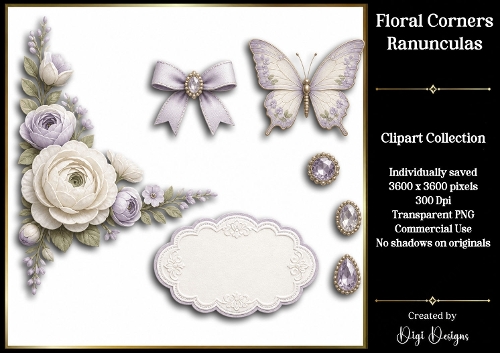 Ranunculas 1 Clipart Collection PNG