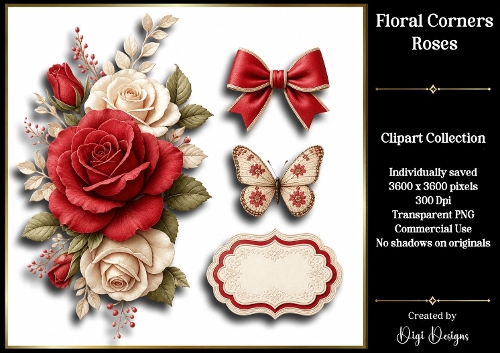 Roses 9 Clipart Collection PNG