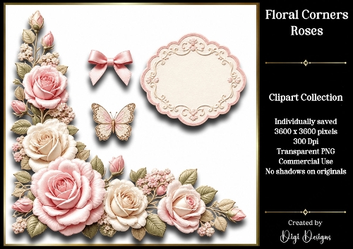 Roses 11 Clipart Collection PNG
