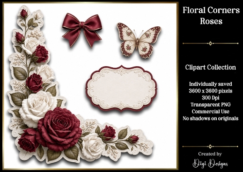 Roses 16 Clipart Collection PNG