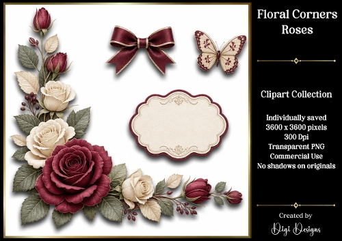 Roses 18 Clipart Collection PNG