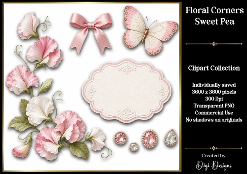 Sweet Pea 1 Clipart Collection PNG
