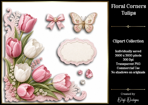 Tulips 1 Clipart Collection PNG