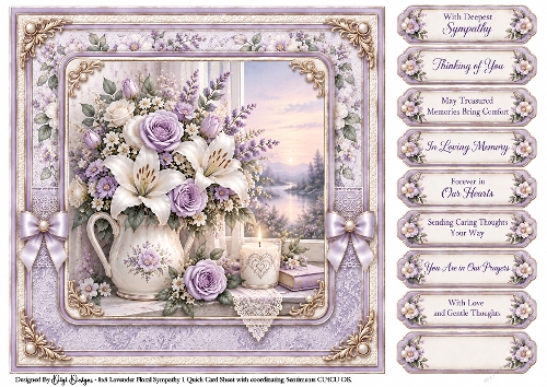 Lavender Floral Sympathy - Quick Card