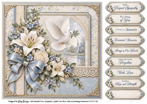 Peaceful Dove Sympathy 1 - Quick Card 