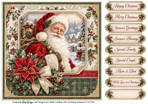Vintage Santa 1 - Quick Card 