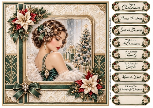 Art Deco Lady 1 - Quick Card 