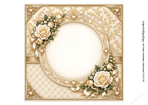 8x8 Golden Anniversary Blank Insert 
