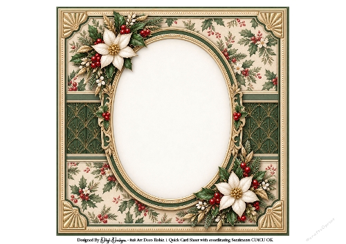 8x8 Art Deco Robin Blank Insert 
