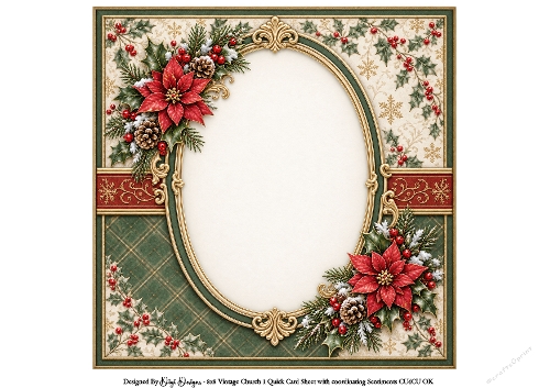 8x8 Vintage Church Blank Insert 