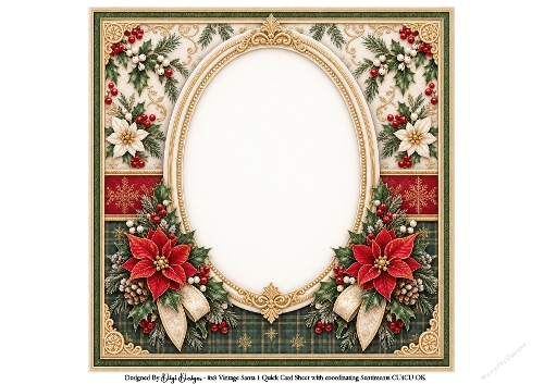 8x8 Vintage Santa Blank Insert 