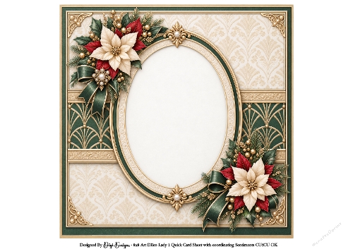 8x8 Art Deco Lady 1 Blank Insert 