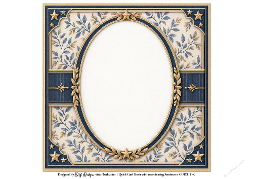 8x8 Elegant Graduation 1 Blank Insert 