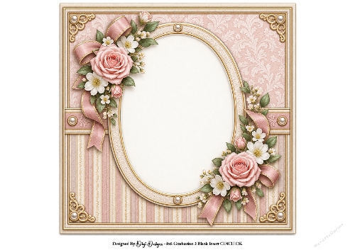 8x8 Elegant Graduation 2 Blank Insert 