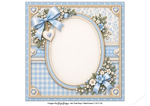 8x8 Twin Boys Blank Insert 