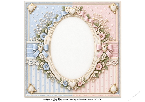 8x8 Pastel Blessings Blank Insert 