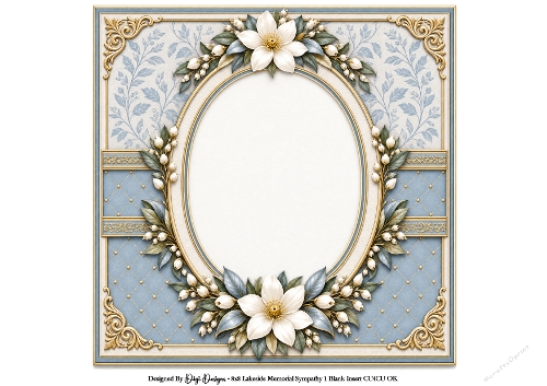 8x8 Lakeside Memorial Sympathy Blank Insert 