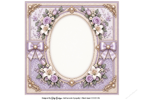 8x8 Lavender Sympathy Blank Insert 