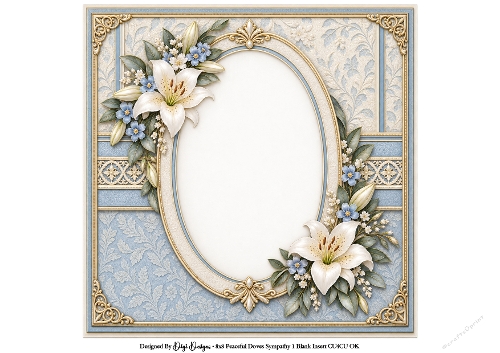 8x8 Peaceful Dove Sympathy Blank Insert 