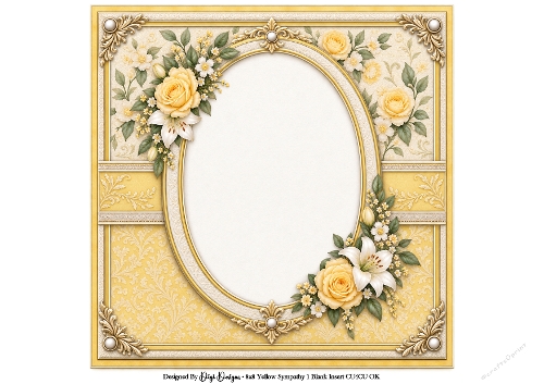 8x8 Yellow Sympathy Blank Insert 