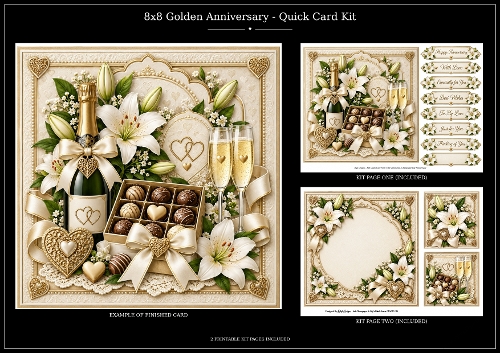 Champagne Lily - Quick Card Kit 