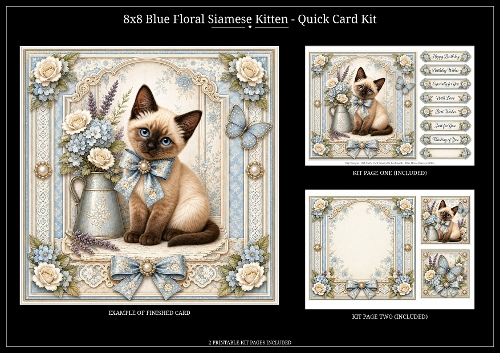 Floral Simaese - Quick Card Kit 