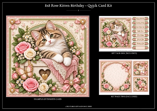 Rose Kitten 1 - Quick Card Kit 