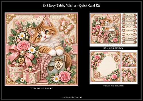 Rose Tabby Cat - Quick Card Kit 
