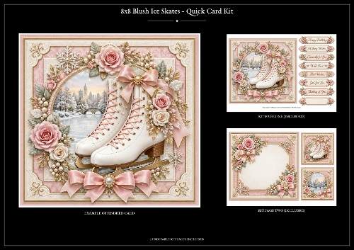 Blush Ice Skates - Quick Card Front with Sentiments 